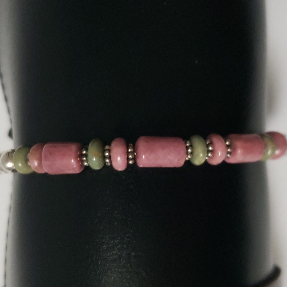 Pink Rhodonite Bracelet - Picture 2 of 5